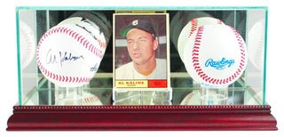 Card and Double Basball Display Case, Cherry