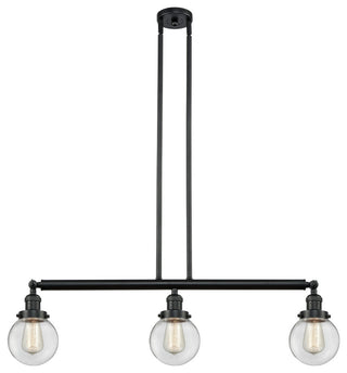 Innovations Lighting 213-Bk-S-G202-6 3 Light 38" Island Light