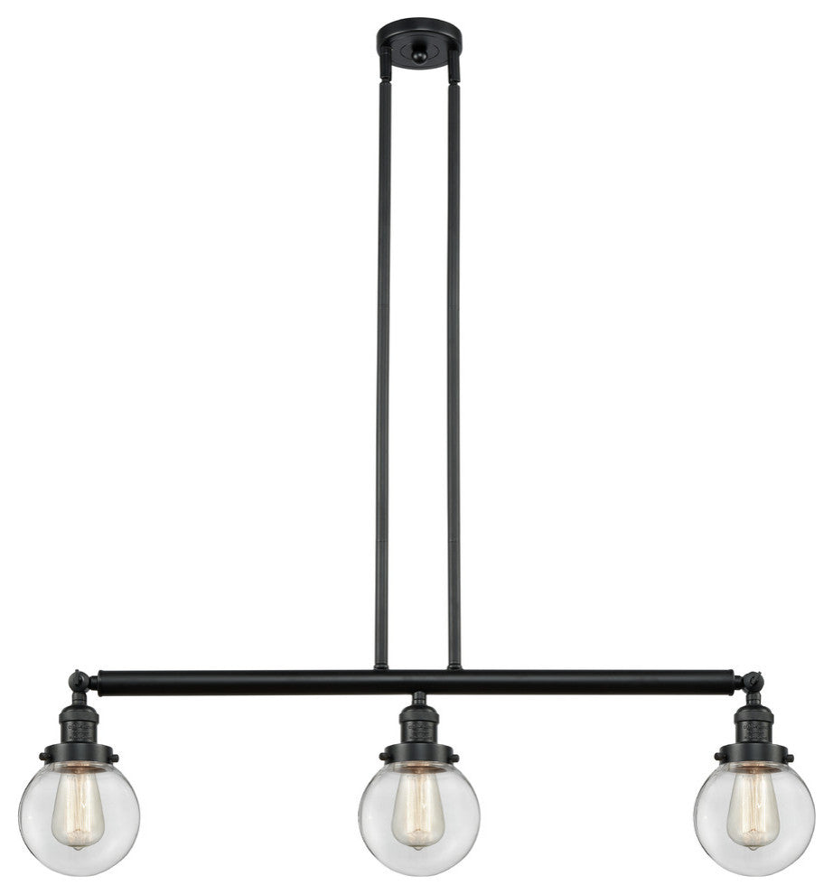 Innovations Lighting 213-Bk-S-G202-6 3 Light 38" Island Light
