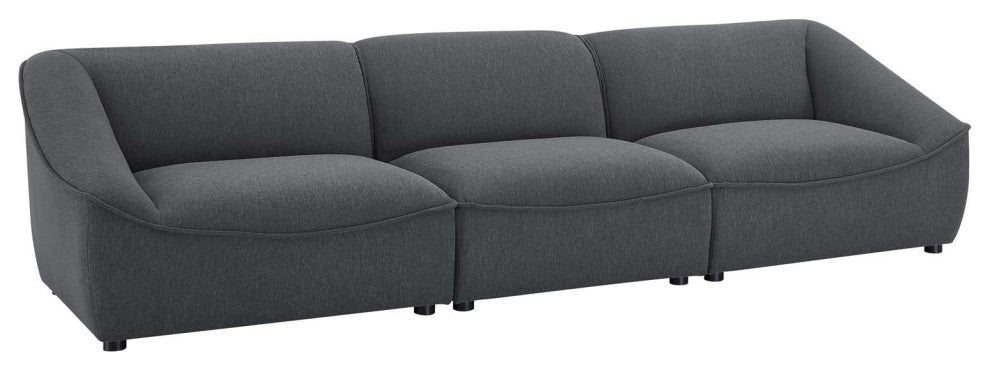 Comprise 3-Piece Sofa Charcoal