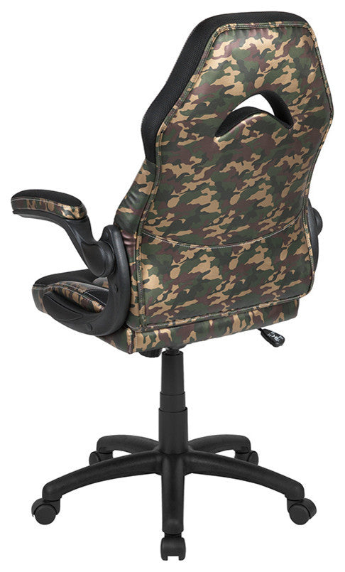 Flash X10 Gaming Swivel Chair/Flip-Up Arms, Camouflage
