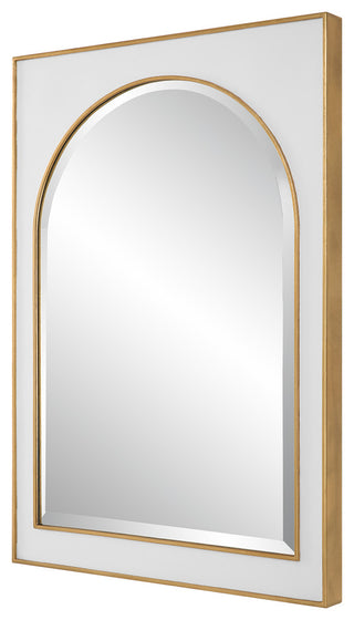 Crisanta Gloss White Arch Mirror