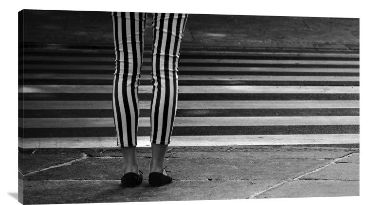 "Checkered" Stretched Canvas Giclee by Anna Niemiec, 36x21"