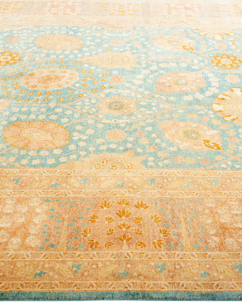 Mogul, One-of-a-Kind Hand-Knotted Area Rug Light Blue, 6' 3" x 8' 10"