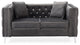 Paige Velvet Tufted Loveseat, Grey