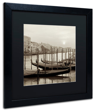 Alan Blaustein 'Venezia 11' Art, Black Frame, Black Mat, 16x16