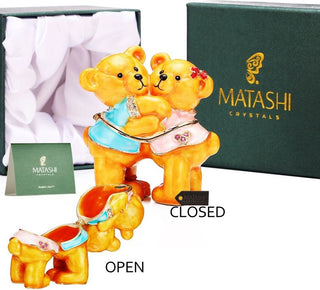 Hand-Painted Best Friends Bears Trinket Box