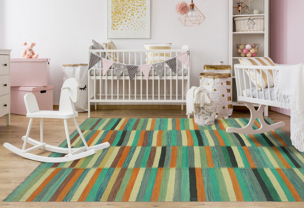 Winchester Kilim Frankie Ivory/Gray Rug, 6'5x9'9