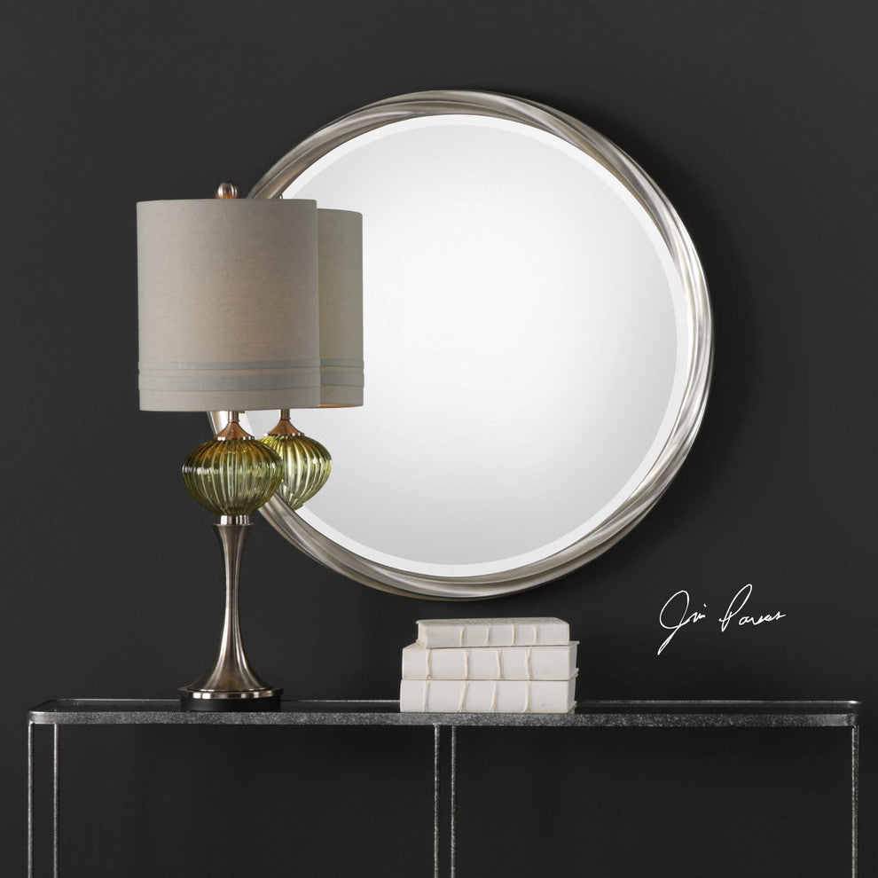 Orion Silver Round Mirror