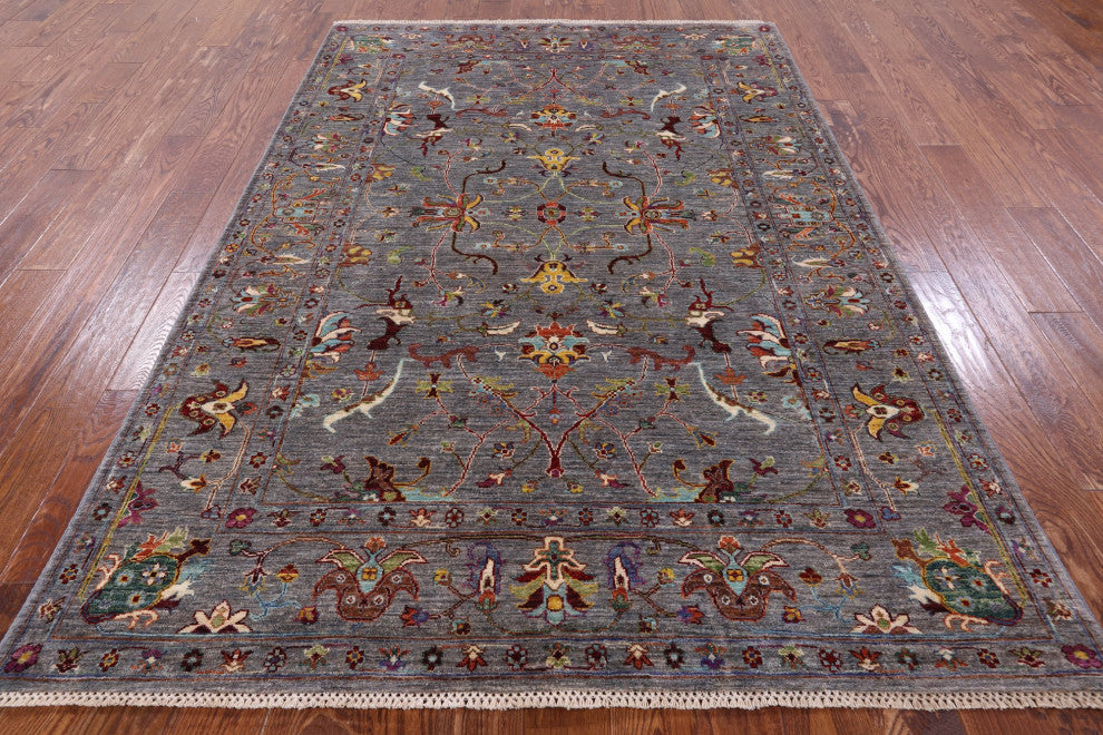 5' 8" X 8' 1" Persian Tabriz Hand Knotted Wool Rug Q7518