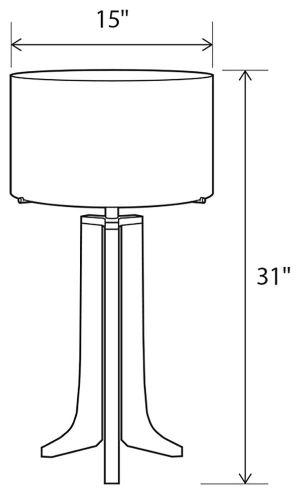 Forma - LED Floor Lamp - Burlap Shade, Dark Walnut, Brushed Aluminum
