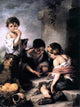 Bartolome Esteban Murillo Young Boys Playing Dice Gallery Wrapped Canvas Print
