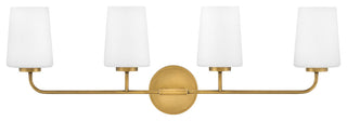 Lark Kline 33" Four-Light Bath Vanity Fixture, Heritage Brass