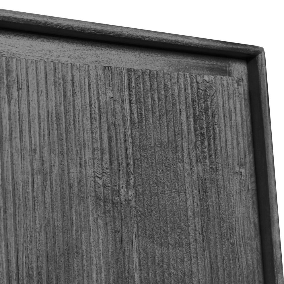 Camilo 69" Wide 3 Door Wood Sideboard, Black