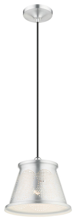 Livex Lighting Pendants 1 Light Brushed Aluminum Pendant
