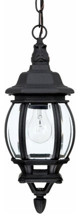 Capital Lighting French Country 1 Lamp Hanging Outdoor Lantern, Black