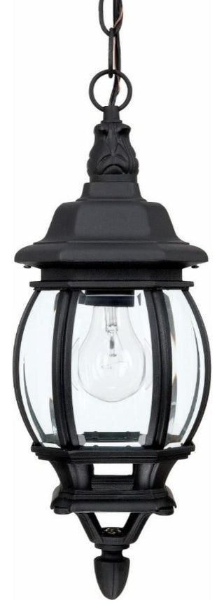 Capital Lighting French Country 1 Lamp Hanging Outdoor Lantern, Black