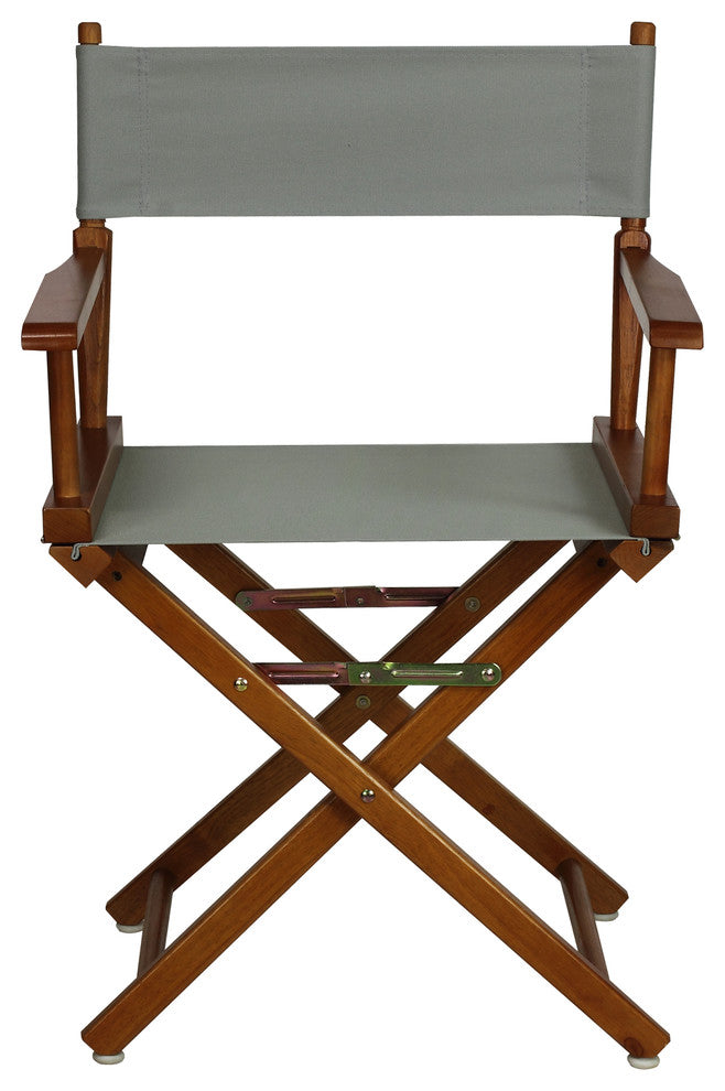 018" Director's Chair Honey Oak Frame-Gray Canvas