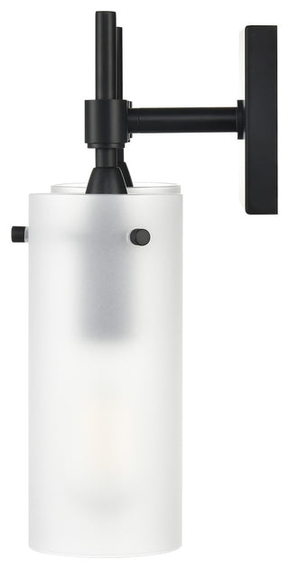 Effimero 3-Light Wall Sconce, Black With Frosted Glass