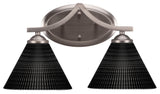 Zilo 2 Light Bath Bar Shown, Graphite Finish With 7" Black Matrix Glass