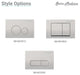 Wall Mount Dual Flush Actuator Plate, Chrome