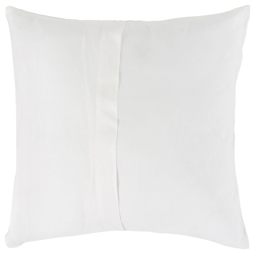 Camille Linen Sham, White, Euro Size
