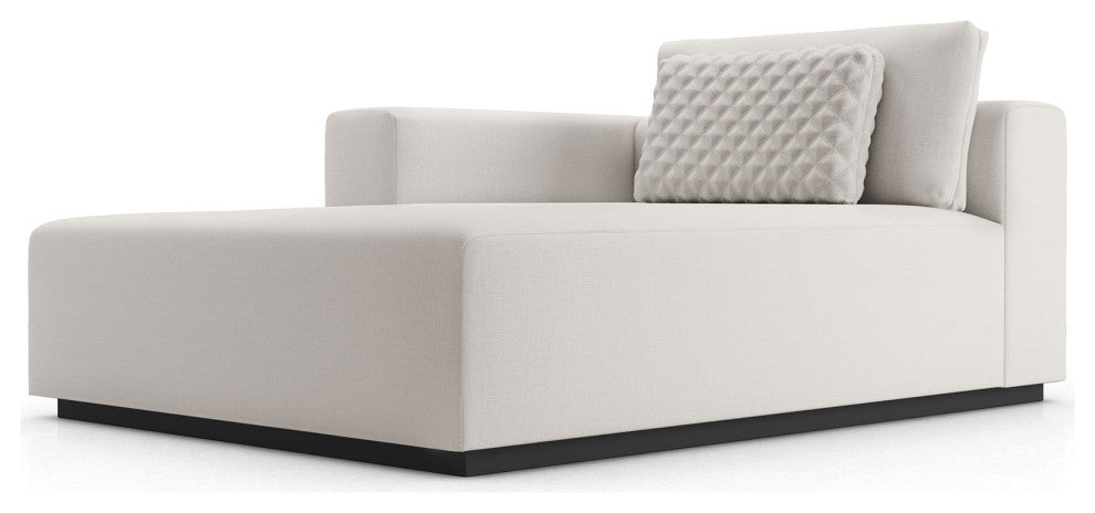 Spruce Modular Left Chaise, Chalk Fabric