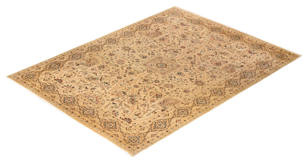 Mogul, One-of-a-Kind Hand-Knotted Area Rug Yellow, 9'1"x12'2"