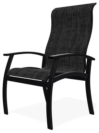 Belle Isle Sling Outdoor Dining Chair, Augustine Shadow/Black