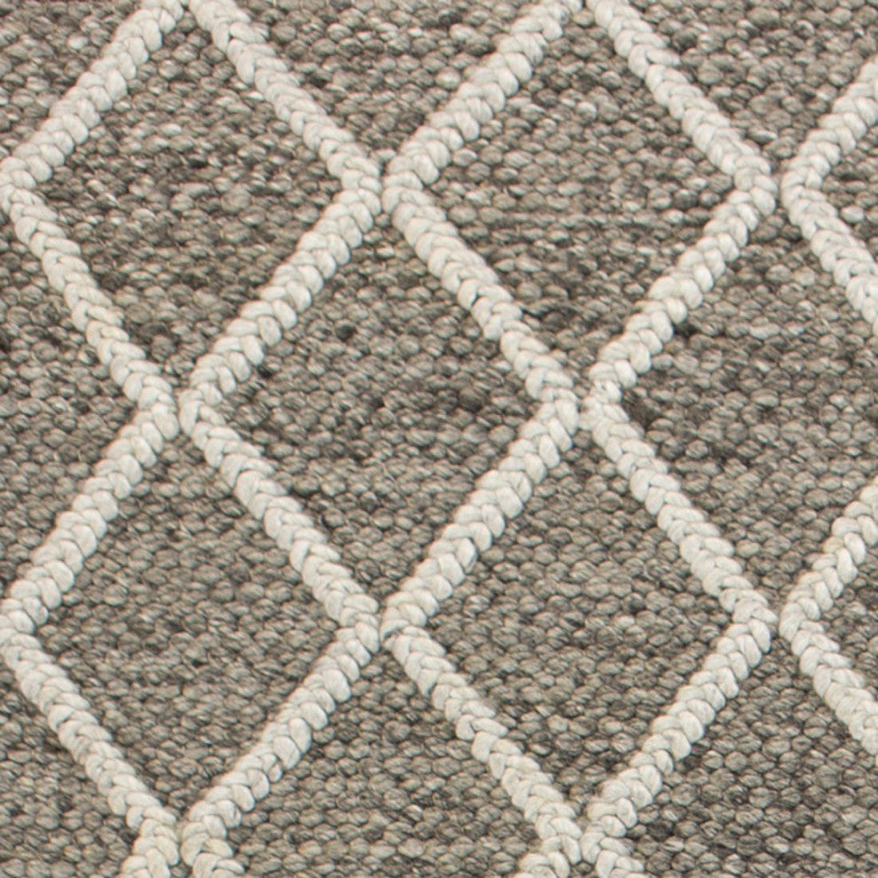 KAS Cortico 6162 Dark Gray Diamonds Area Rug, 8'x10'