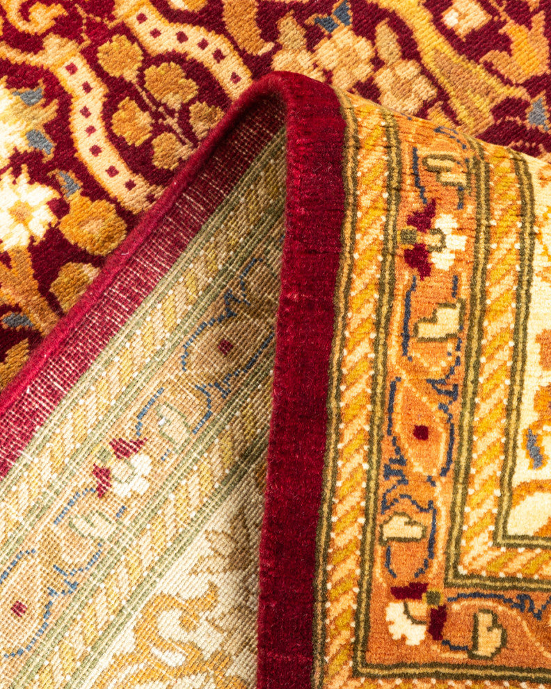 Mogul, One-of-a-Kind Hand-Knotted Area Rug Red, 2'8"x11'6"