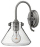 Hinkley Congress Medium Retro Glass Single Light Sconce, Antique Nickel