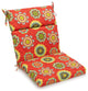 20"X42" Outdoor Squared Seat/Back Chair Cushion, Farrington Terrace Grenadine