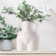 Body Shaped Ceramic Vase, 8.75", White