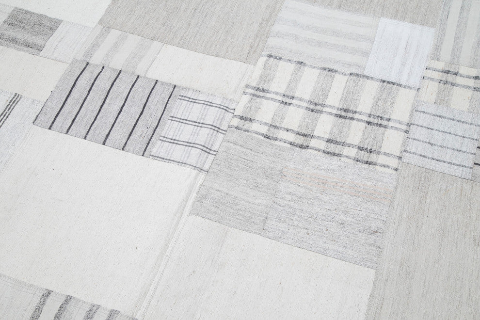 Rug N Carpet - Handmade Anatolian 6' 9'' x 10' 1'' Unique Patchwork Kilim Rug