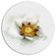 Bloomy Poppy Flower Watercolor, Floral Disc Metal Wall Art, 23"
