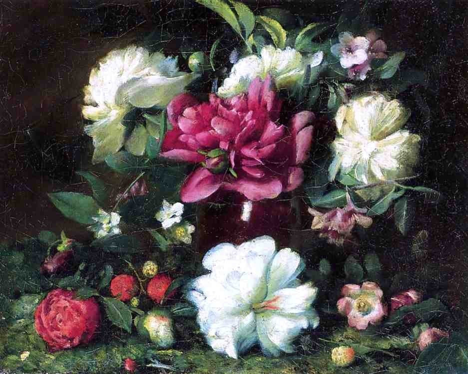 Joseph Decker Floral Still Life, 20"x25" Wall Decal Print