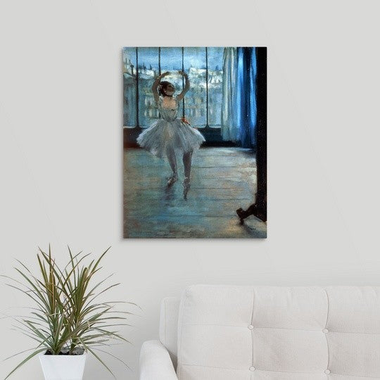 "Dancer in Front of a Window (Dancer at the Photographers Studio)" Wrapped Ca