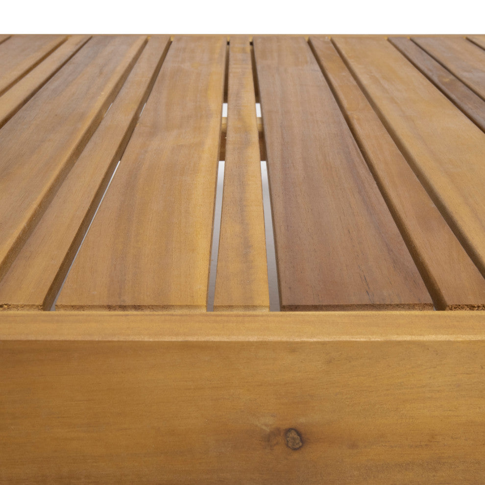 Allegra Outdoor Acacia Wood Coffee Table, Teak