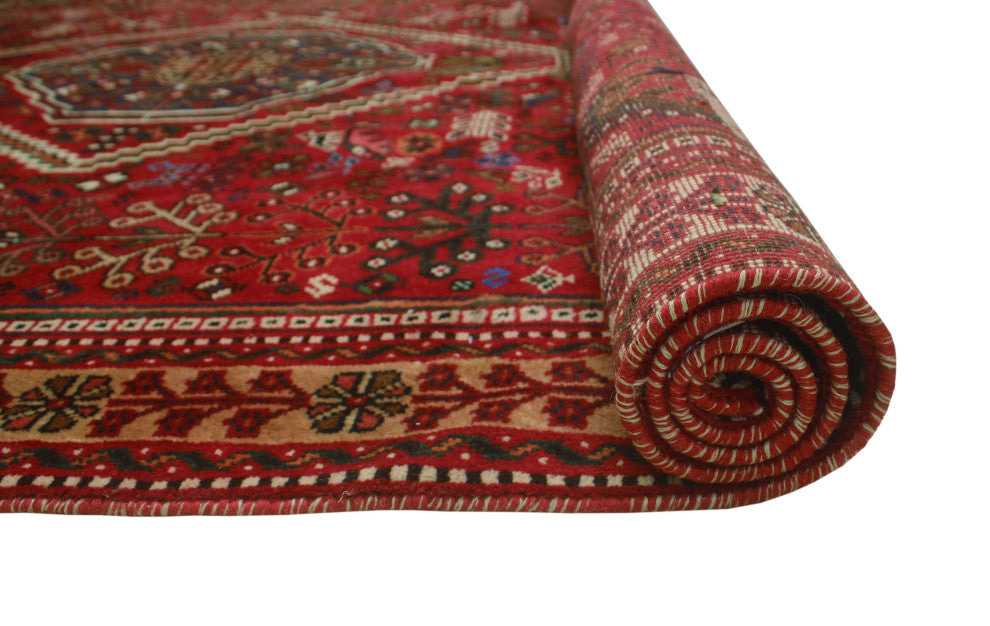 Fine Vintage Distressed Adusa Red Rug
