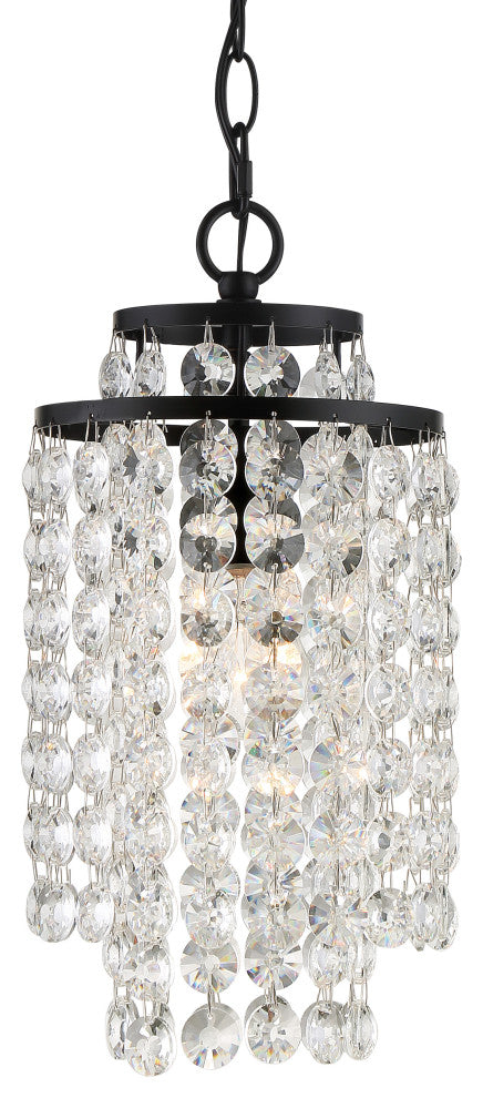 Gabrielle 1-Light Matte Black Chandelier