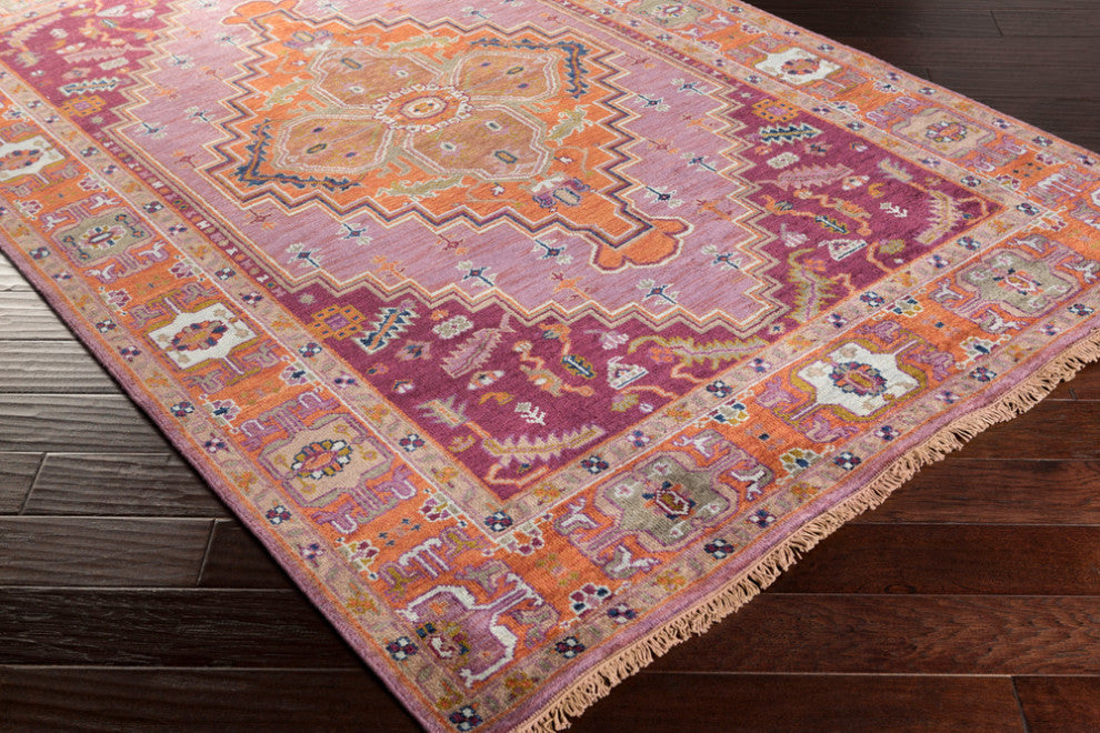 Surya Zeus ZEU-7800 Traditional Area Rug, Eggplant, 9' x 13' Rectangle