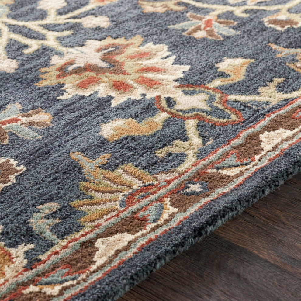 Surya Middleton AWMD-1000 Traditional Area Rug, Navy, 8' Round
