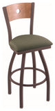 830 Voltaire 30" Swivel Counter Stool with Bronze Finish, Medium Back, and Graph