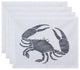 18"x14" Crab, Animal Print Placemat, Set of 4, Gray