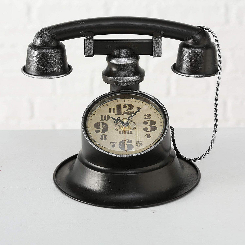 Retro Telephone Table Top Clock
