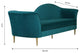 Plato Aqua Velvet Sofa