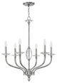 Hinkley Surrey Chandelier Medium Single Tier, Polished Nickel