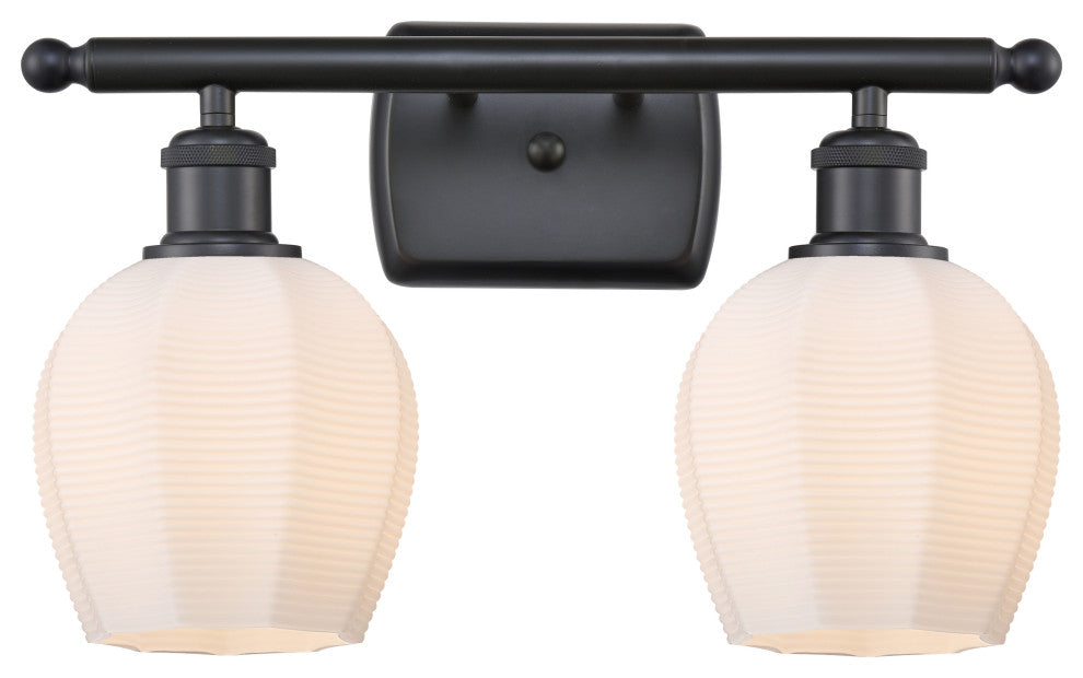 Innovations 516-2W-BK-G461-6-LED 2 Light Bath Vanity Light, Matte Black