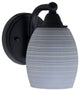 Paramount 1-Light Wall Sconce, Matte Black, 5" Gray Matrix Glass
